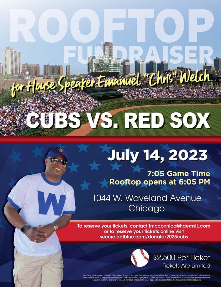 rooftop fundraiser cubs vs red sox