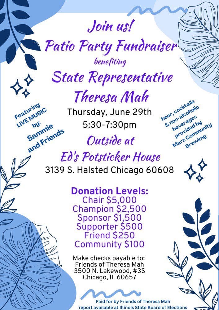 Join our Majority Conference Chair, Leader Theresa Mah, for a Patio Party Fundraiser on June 29! Enjoy live music, cocktails, and good times. Get your tickets or become a sponsor today.