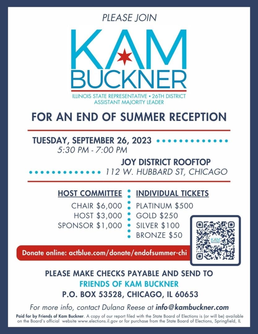 Close out the summer with Leader Kam Buckner! Join him at the Joy District Rooftop on Tuesday, September 26. Tickets and sponsorships available now.