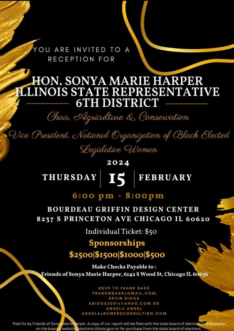 Reception Supporting Rep. Sonya Harper - Democrats for the Illinois House